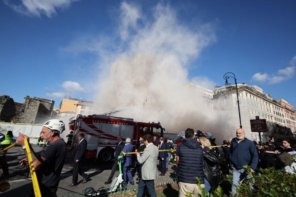 Radnici povrijeđeni u djelimičnom urušavanju srednjovjekovne kule blizu rimskog Koloseuma