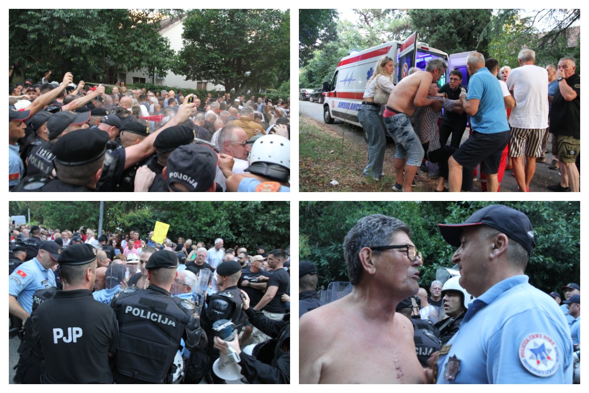 Pogledajte galeriju fotografija sa sinoćnjeg protesta ispred Vile Gorica