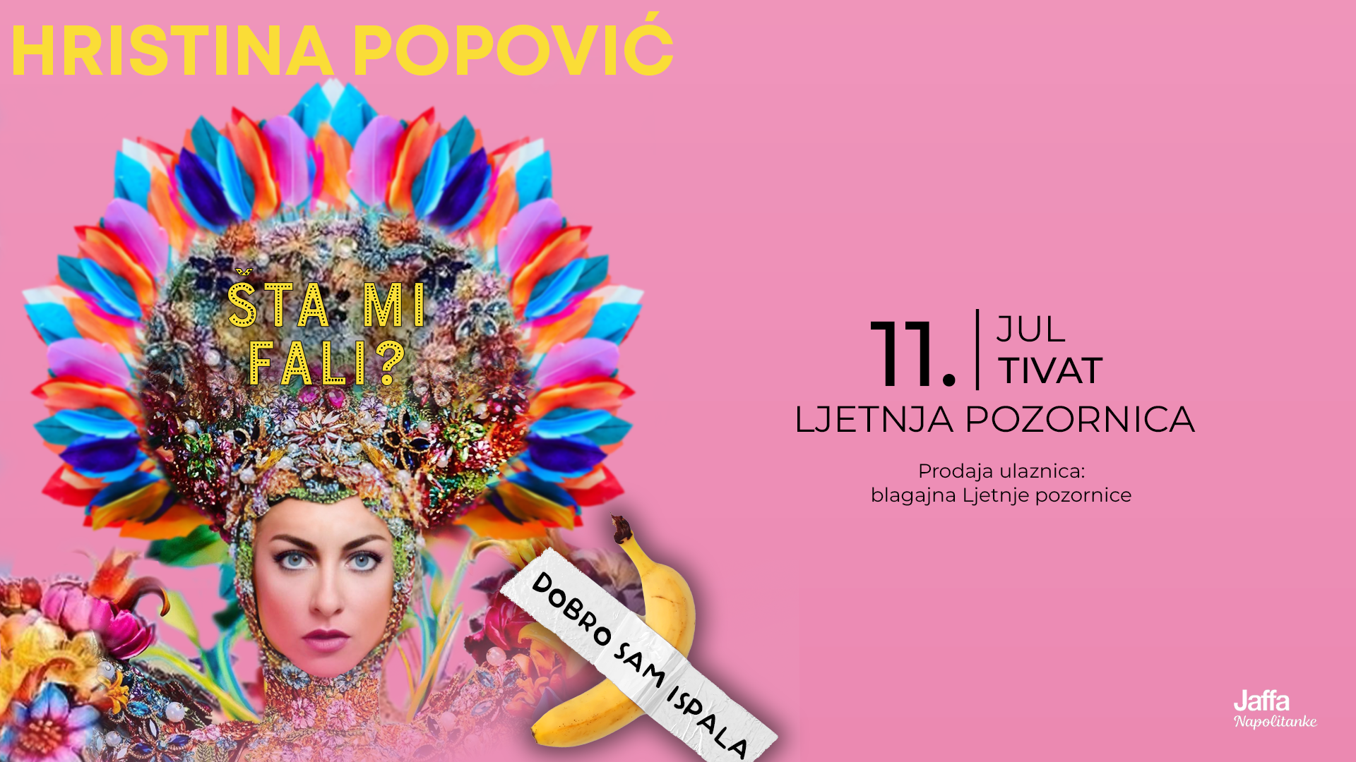 Crnogorska premijera predstave Hristine Popović  "Dobro sam ispala, šta mi fali"
