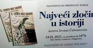 Promocija knjige Najveći zločin u istoriji odobrena, pa zabranjena u Kotoru