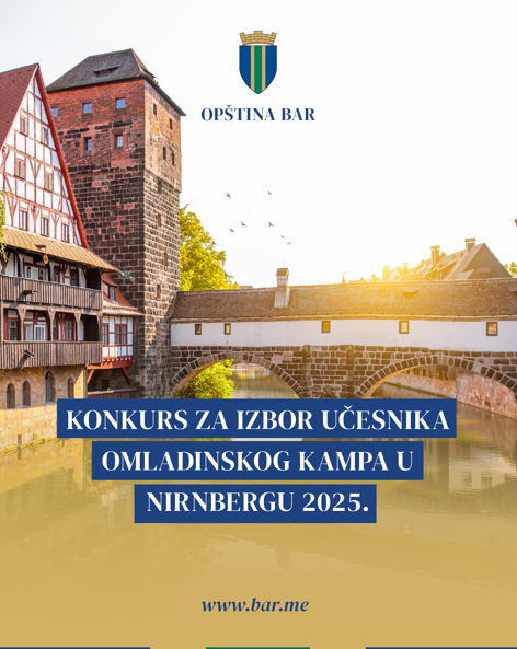 ​Opština Bar: Prilika za predstavljanje Bara na Omladinskom kampu u Nirnbergu