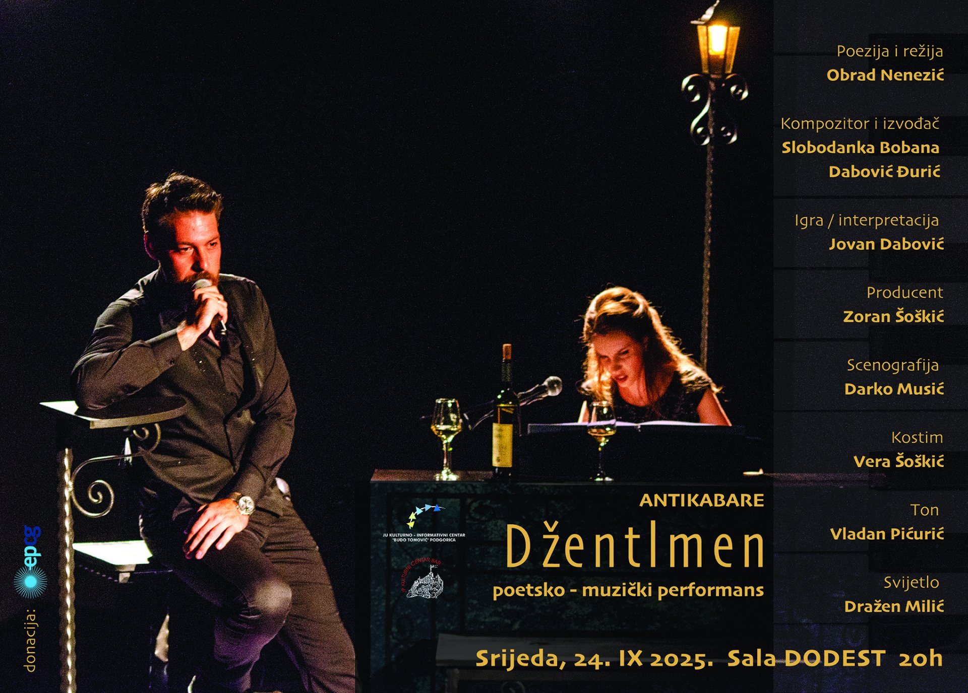Antikabare „Džentlmen” 24. septembra u KIC-u
