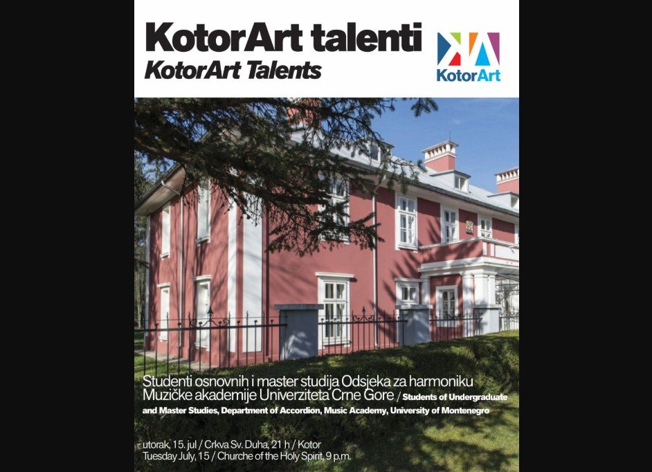 KotorArt i Muzička akademija sa Cetinja predstavljaju najbolje mlade harmonikaše