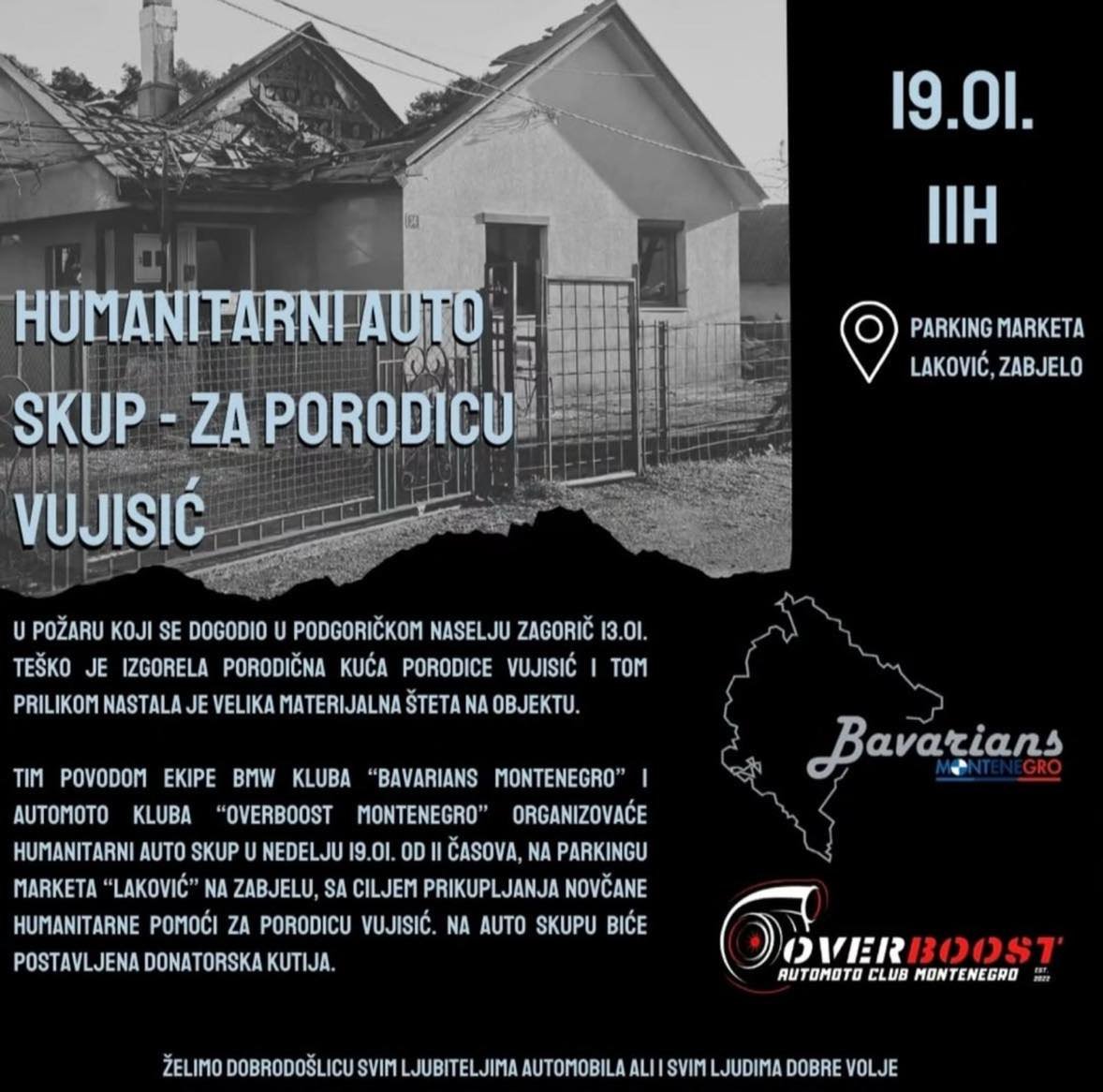 Humanitarni auto skup – Za porodicu Vujisić