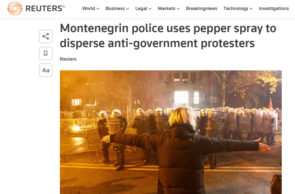 AP: Prosrpska i proruska većina u pralamentu zaustavlja Crnu Goru na putu u EU; Reuters: Crna Gora u ćorsokaku