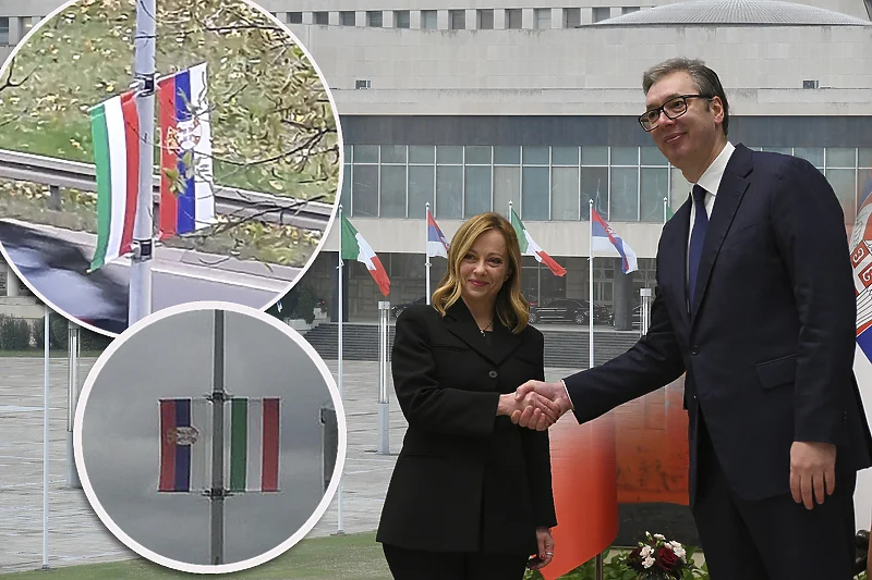 Italijanska premijerka stigla u Beograd, domaćini greškom po gradu postavili zastave Mađarske