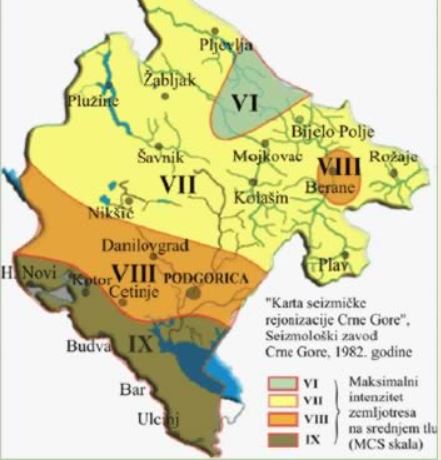Kolika je seizmička opasnost na teritoriji Crne Gore?