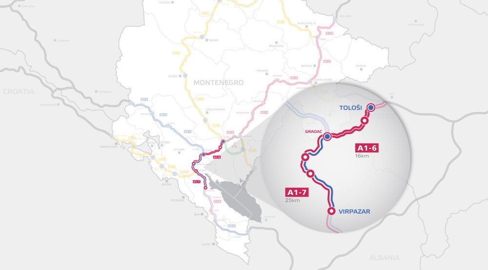 Raspisan tender za izradu idejnog projekta za dionicu auto-puta od Tološa do Virpazara