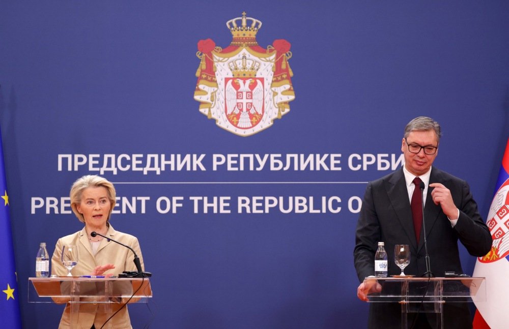 Fon der Lajen poslije sastanka s Vučićem: Stav EU podrazumijeva slobodu, a ne represiju, uključujući pravo na mirno okupljanje