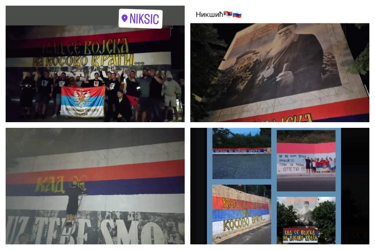 U nekoliko crnogorskih gradova grafiti "Kad se vojska na Kosovo vrati"