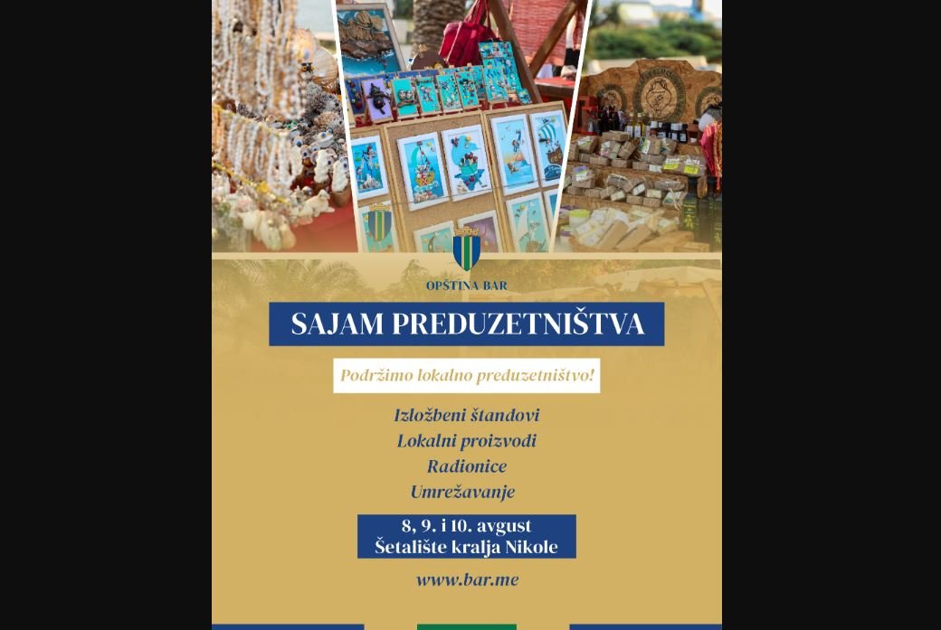 Peti Sajam preduzetništva Opštine Bar: Promocija lokalne ponude i prilika za umrežavanje