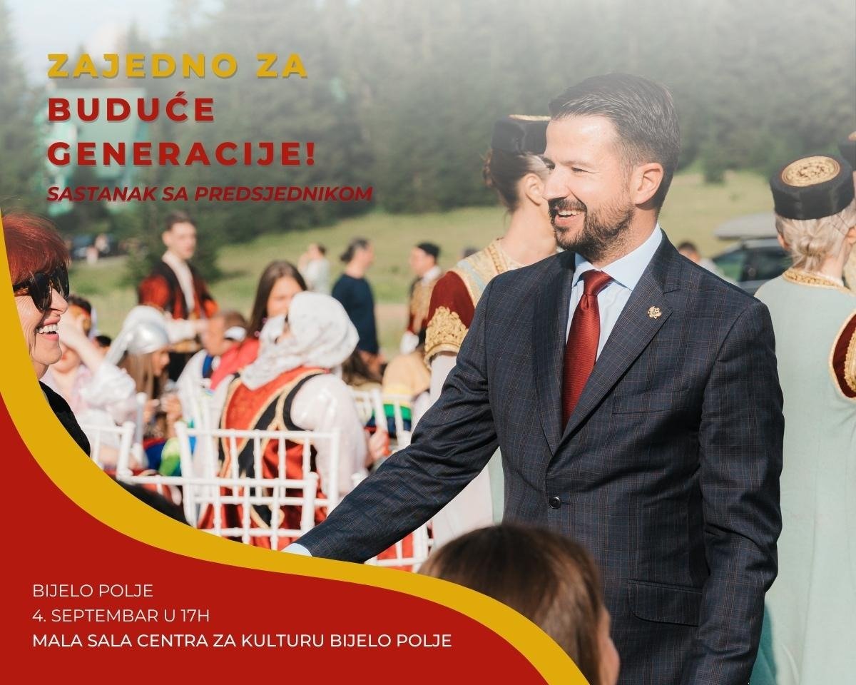 Milatović za sjutra zakazao sastanak sa građanima Bijelog Polja