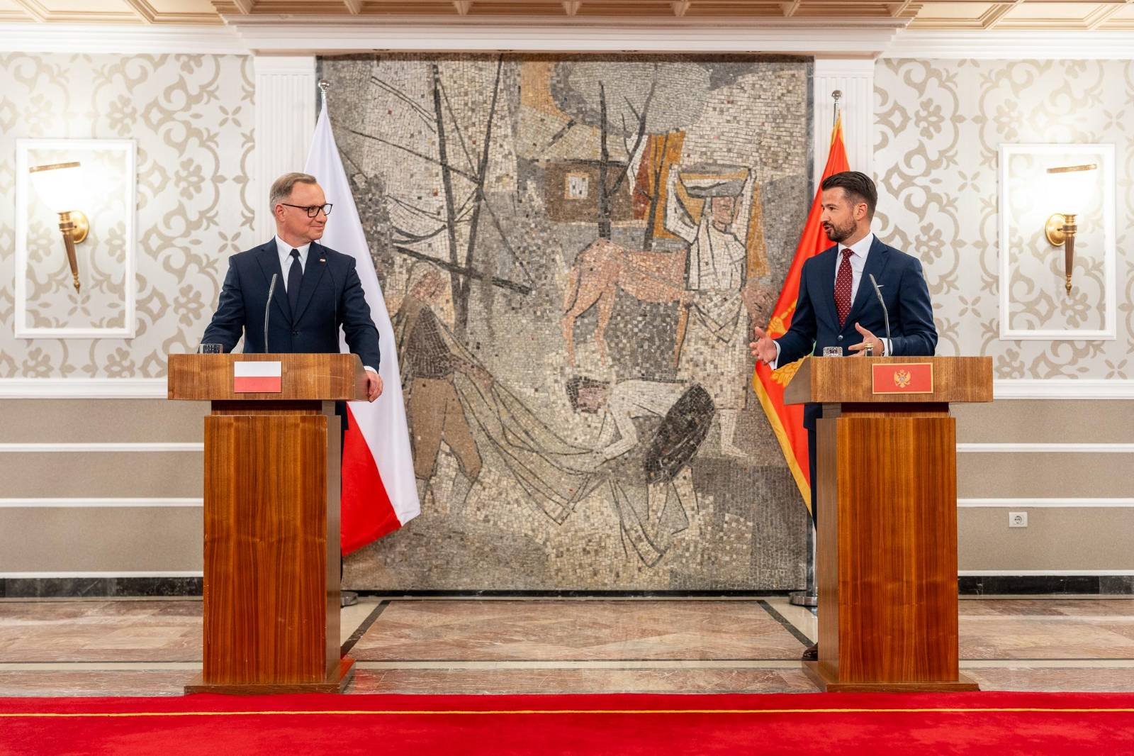 Duda: Treba graditi zajednički sistem izbjegavanja ruskih opasnosti; Milatović: CG mora da napreduje brže na svom EU putu