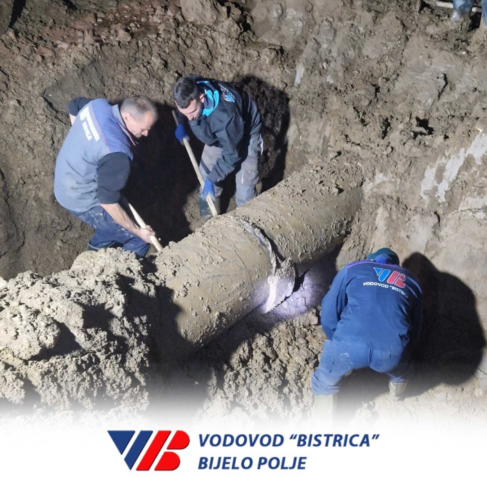 Bijelo Polje bez vode do sjutra zbog oštećenja glavnog cjevovoda