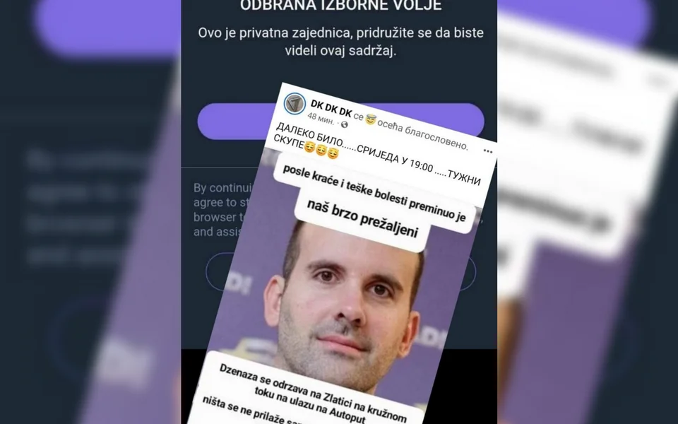 Tužilaštvo: Policija da otkrije ko je objavio Spajićevu fotografiju sa porukom da ga sahranjuju