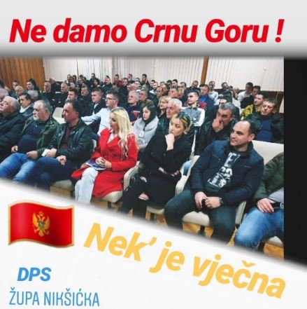 Mjesni odbori DPS Župa: "Ne damo Crnu Goru"