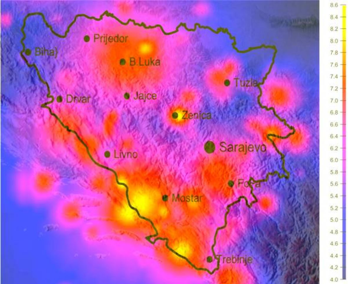U ovim dijelovima BiH može doći do razornih potresa