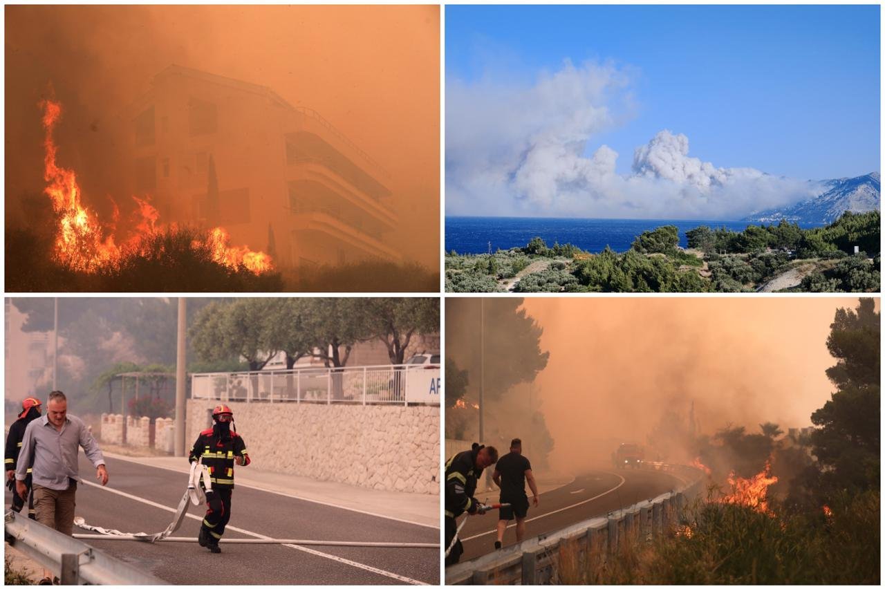 Veliki požar u Dalmaciji, gore kuće u okolini Omiša, uništena poznata uljara, dio stanovnika evakuisan