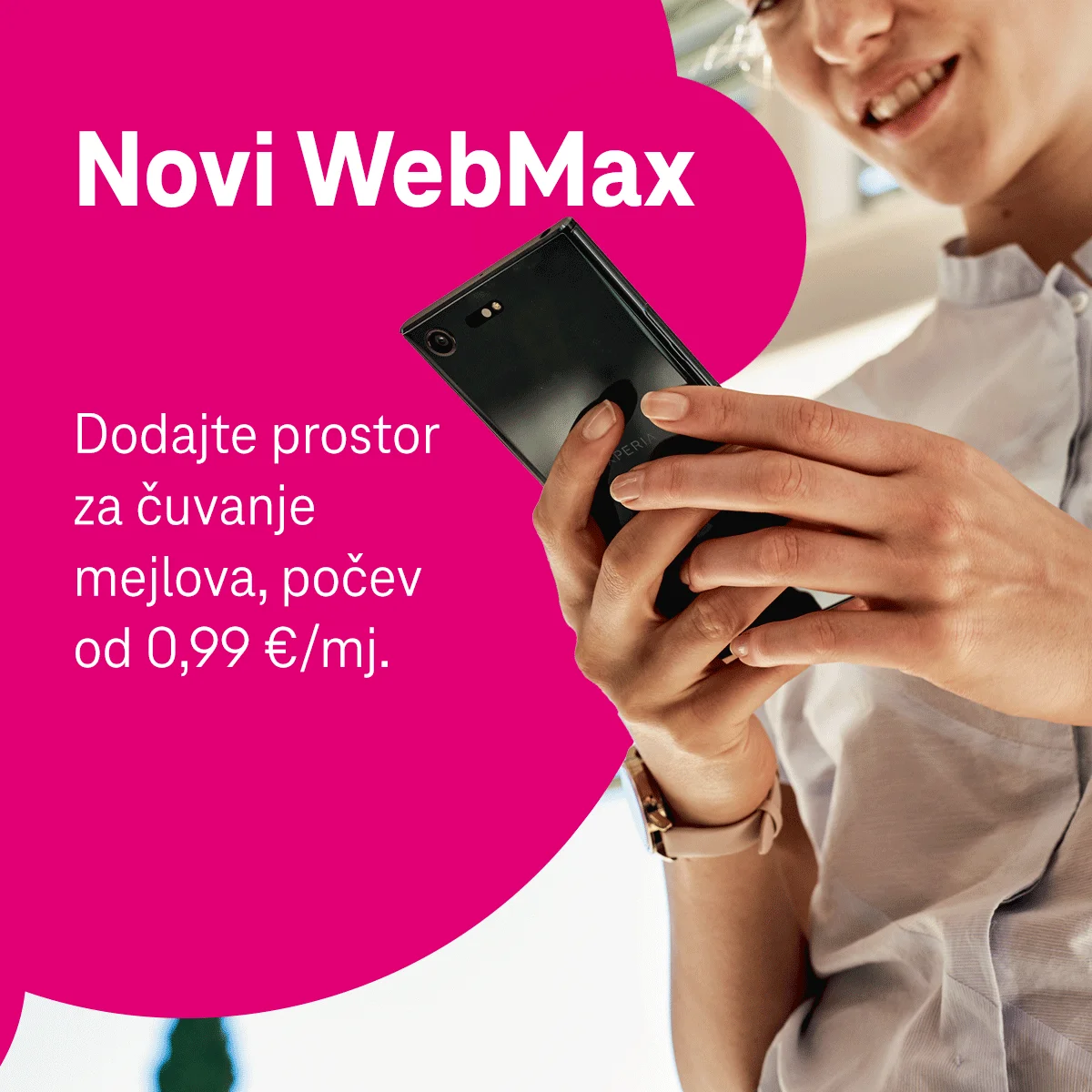 Novi WebMax: Dodajte prostor za čuvanje mejlova, počev od 0,99 €/mj