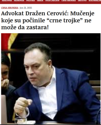Cerović: Nikakvu izjavu nikada nijesam dao na temu  crnih trojki