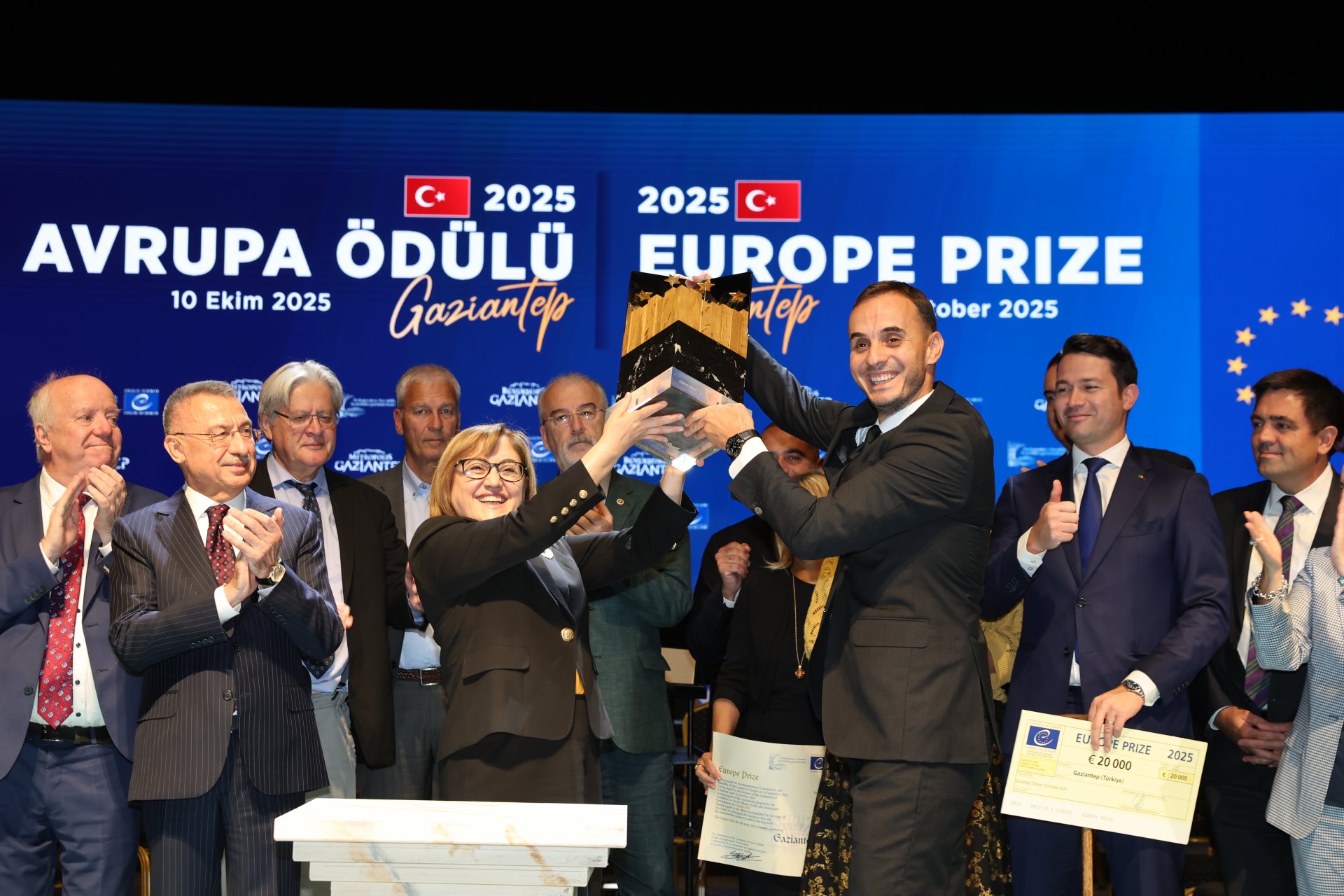 Konatar u ime Savjeta Evrope dodijelio Evropsku nagradu Gaziantepu za promociju evropskih vrijednosti