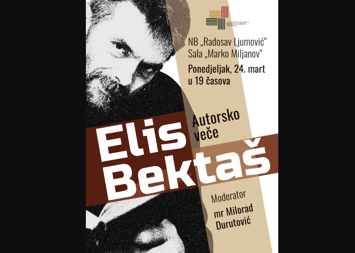 Autorsko veče Elisa Bektaša u Narodnoj biblioteci