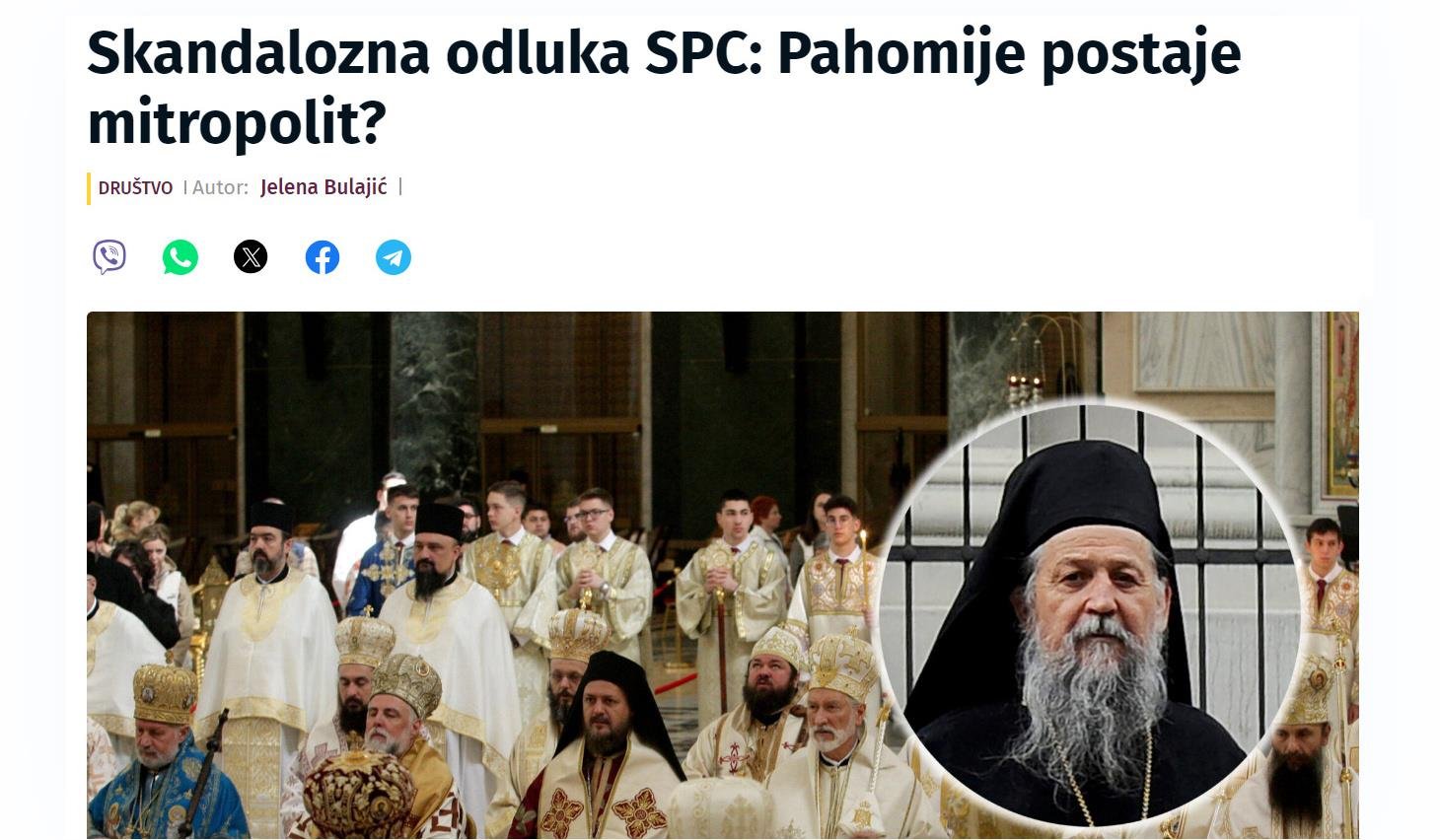 I Pahomije mitropolit – vladika umiješan u PEDOFILSKE i GEJ AFERE dobio viši svetosavski čin