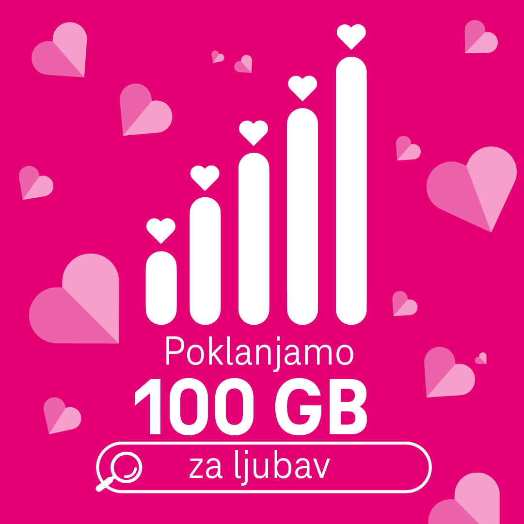 Za Dan zaljubljenih 100 GB interneta - uživaj u ljubavi i surfu bez granica!