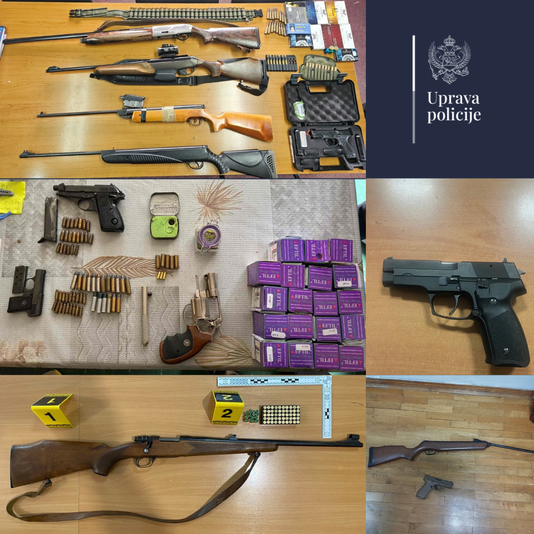 Pretresi na 27 lokacija u cijeloj državi – oduzeto 24 komada oružja, municija, droga