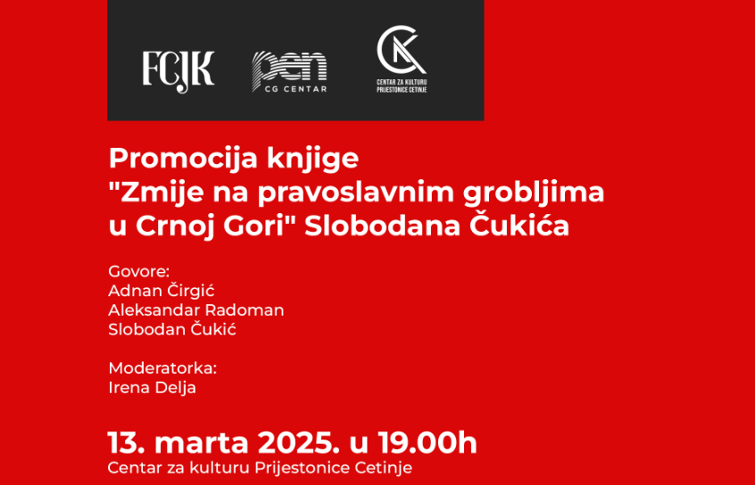 Promocija knjige Slobodana Čukića na Cetinju