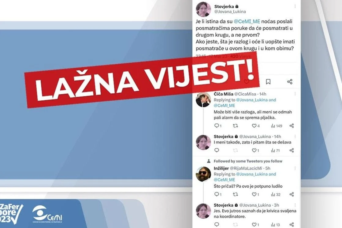 Društvenim mrežama se šire lažne vijesti o CeMI-jevim posmatračima