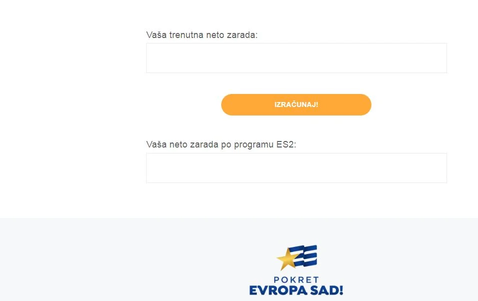 Izračunajte kolika bi vam bila plata po programu Evropa sad 2