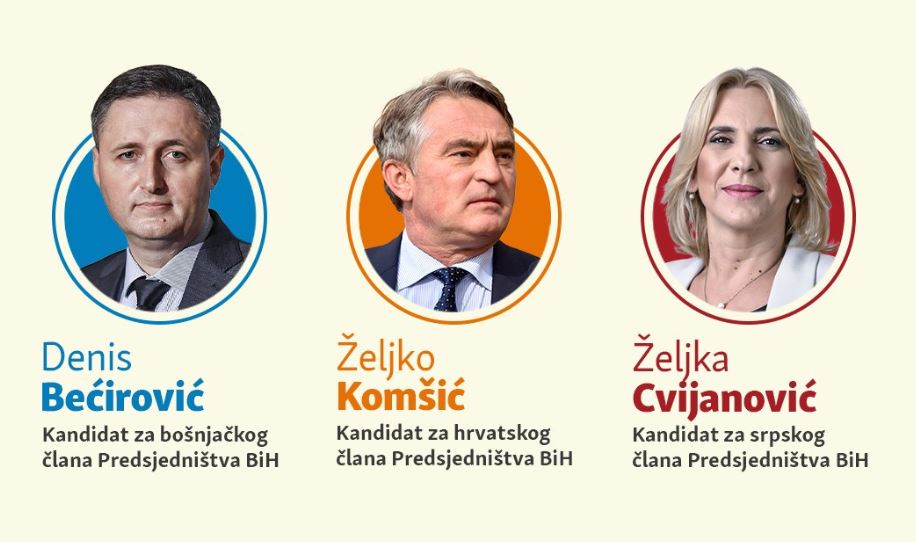 Bećirović, Komšić i Cvijanović vjerovatno u Predsjedništvu BiH, Šmit nametnuo izmjene izbornog zakona