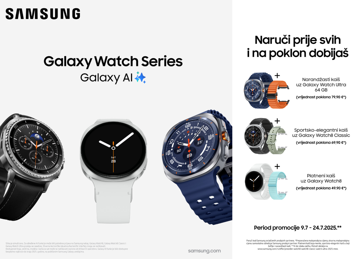 Samsung Galaxy Watch8 serija: Ultra udoban, od spavanja do vježbanja