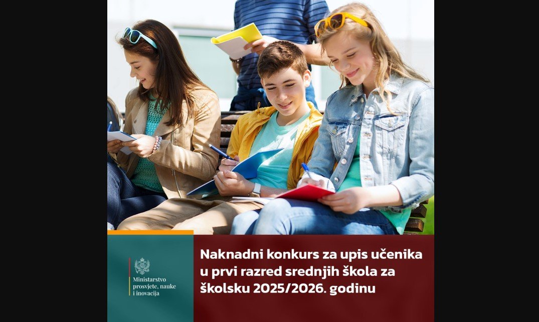 Objavljen naknadni konkurs za upis učenika u prvi razred srednjih škola