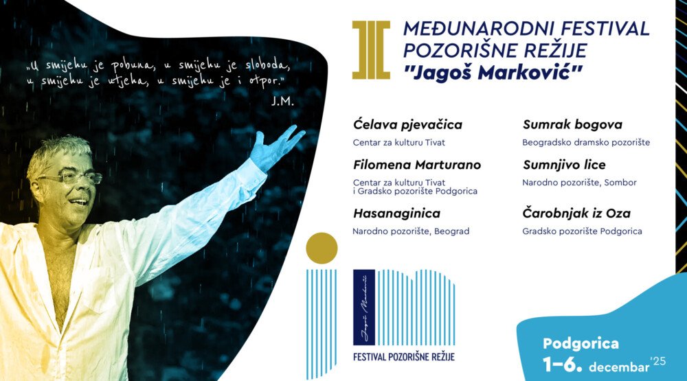 Međunarodni festival režije “Jagoš Marković” od 1. decembra u Podgorici