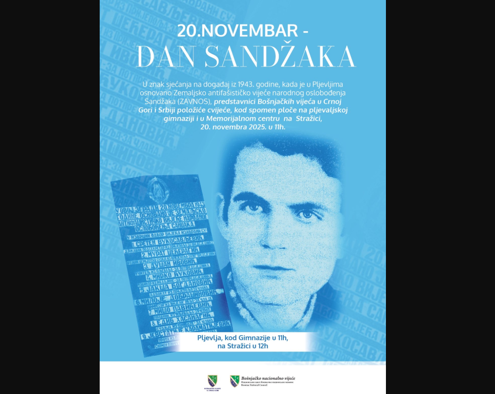 Obilježavanje Dana Sandžaka: Bošnjačka vijeća polažu cvijeće u Pljevljima i na Stražici