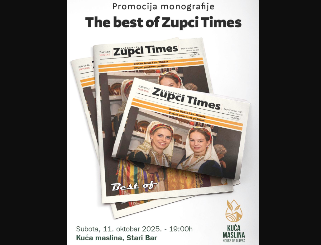 Promocija monografje “The best of Zupci Times” u Kući maslina
