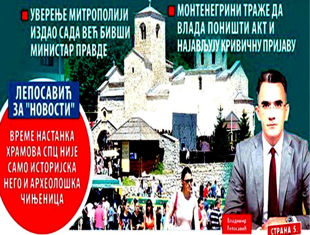 Srbija otima crkve Crnoj Gori: Vučićeva propaganda slavi falsifikate Krivokapićeve vlade