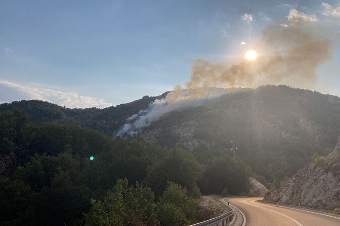 Četiri požara aktivna na području Cetinja