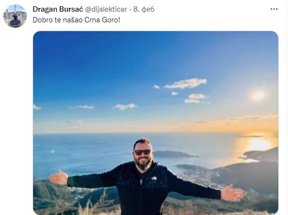 Draganu Bursaću prijećeno tokom boravka u Crnoj Gori