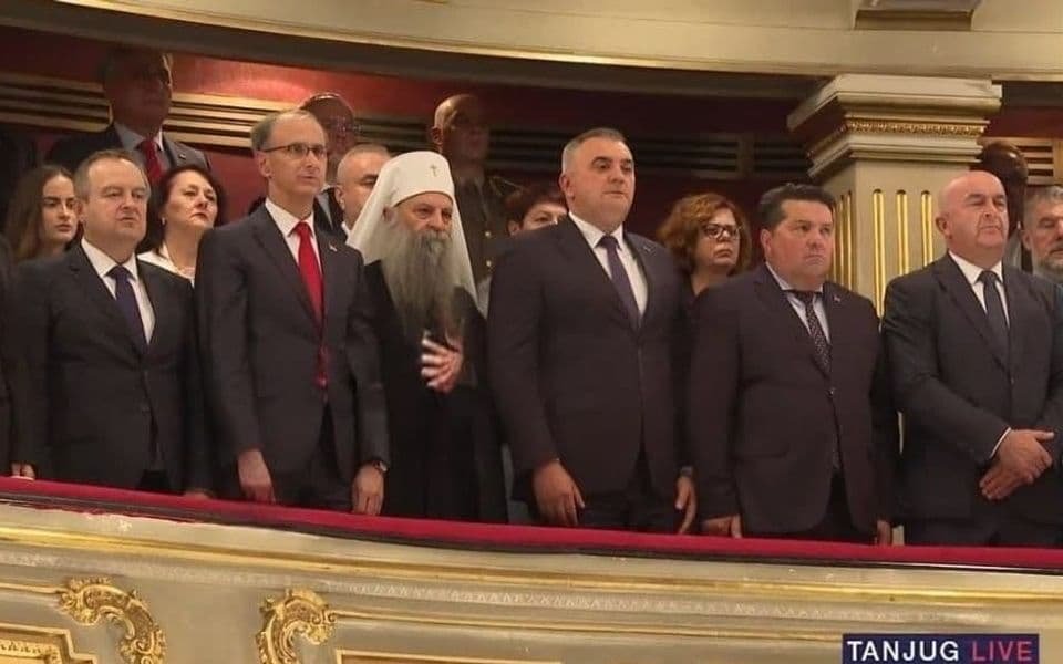 Joković sa Porfirijem i srpskim ministrima na proslavi Dana srpskog jedinstva