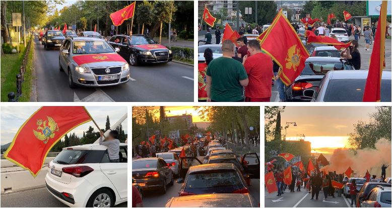 Pogledajte snimke i fotografije: Patriotske auto-kolone širom Crne Gore