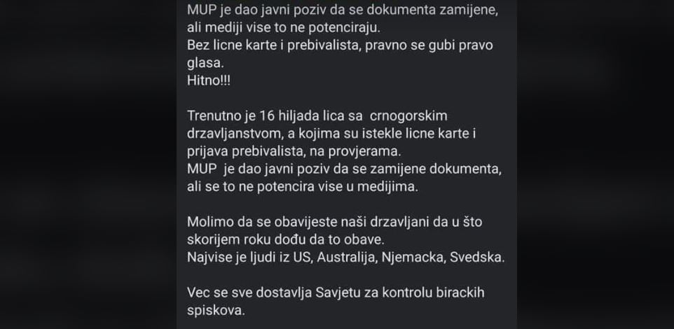 Dijaspora zabrinuta da će ostati bez prava glasa; Bečić -Nema razloga za brigu