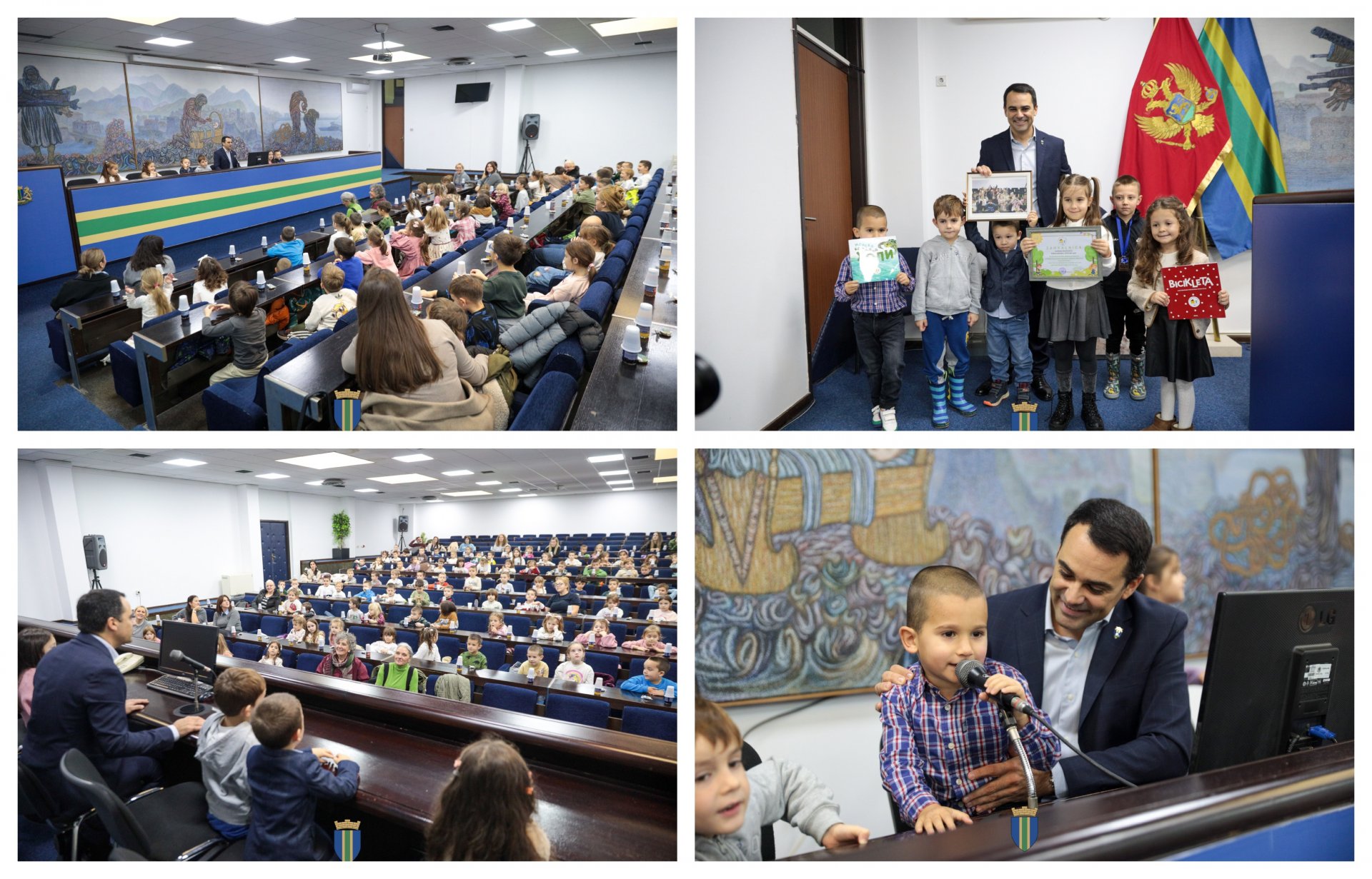 Raičević ugostio predškolce iz VJ “Pužić Veseljko” : Dječji osmijesi i radost ispunili Opštinu Bar