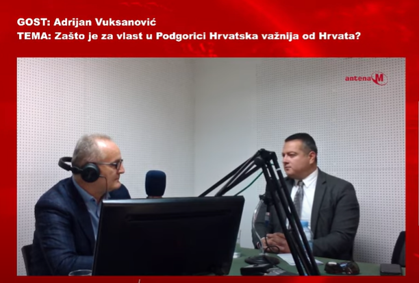 Vuksanović: Za vlast u Podgorici Hrvatska važnija od Hrvata iz kozmetičkih razloga