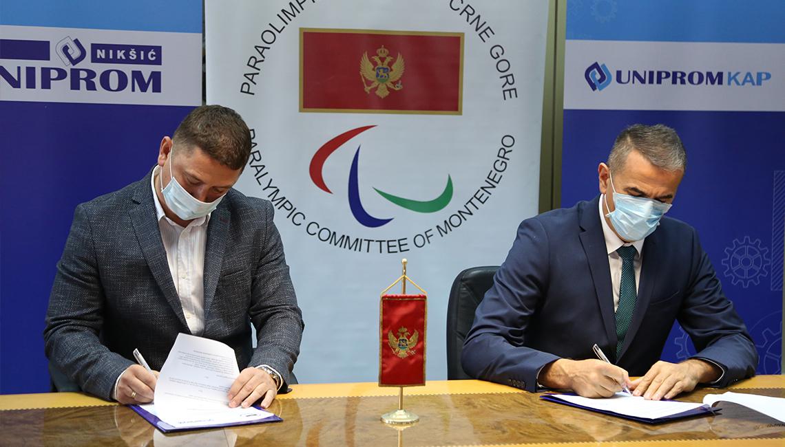 Paraolimpijskom komitetu Crne Gore 15 hiljada eura od kompanije Uniprom