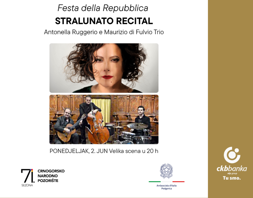 CNP: Stralunato Recital na Velikoj sceni u ponedjeljak