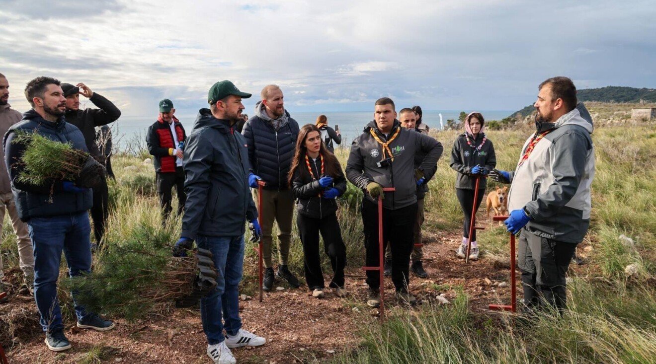 Milatović sa mladima i izviđačima učestvovao u pošumljavanju Golog brda u Sutomoru
