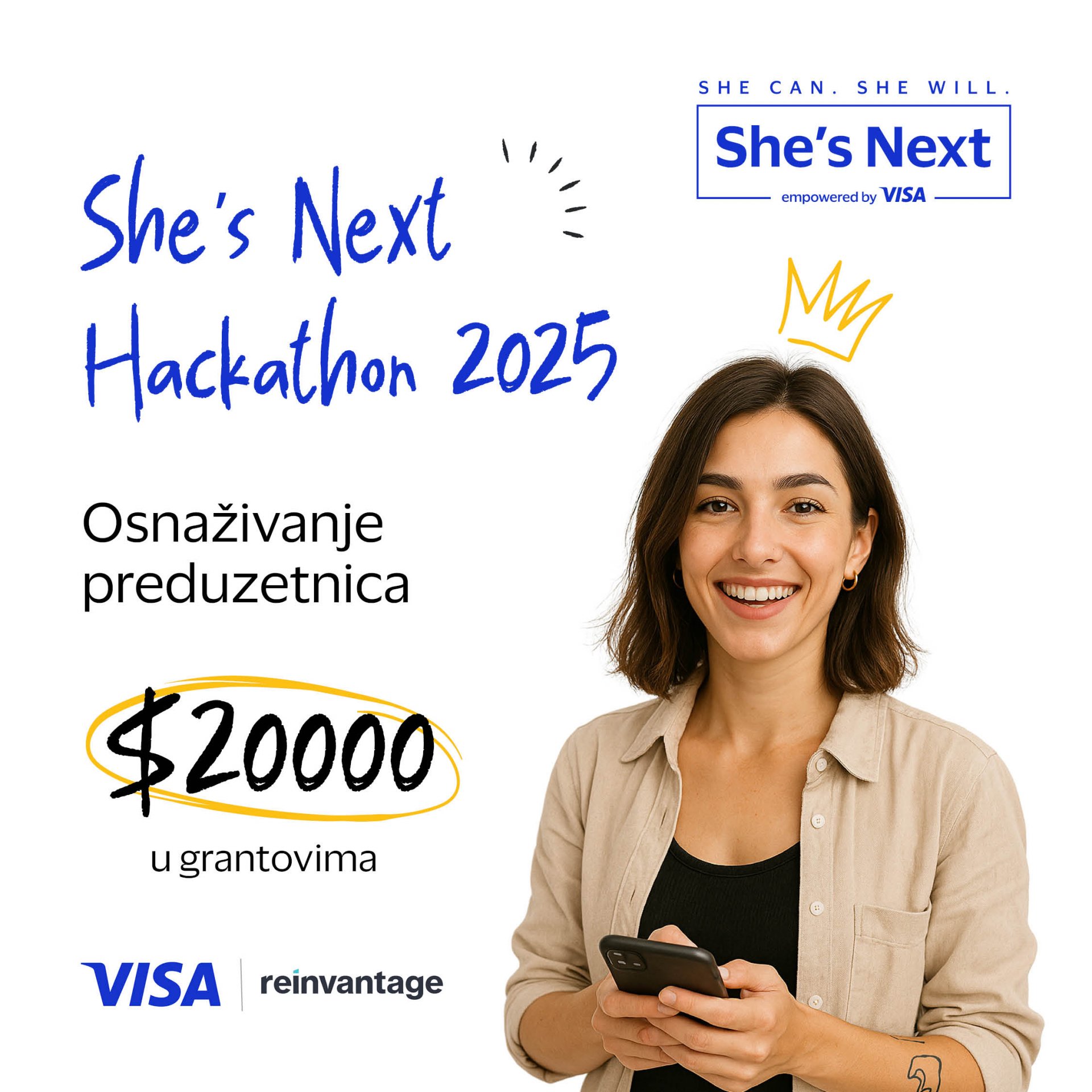 Visa pokreće prvi regionalni She’s Next Hackathon: Prijavi se i razvij svoju preduzetničku ideju uz podršku mentora i šansu za novčane nagrade